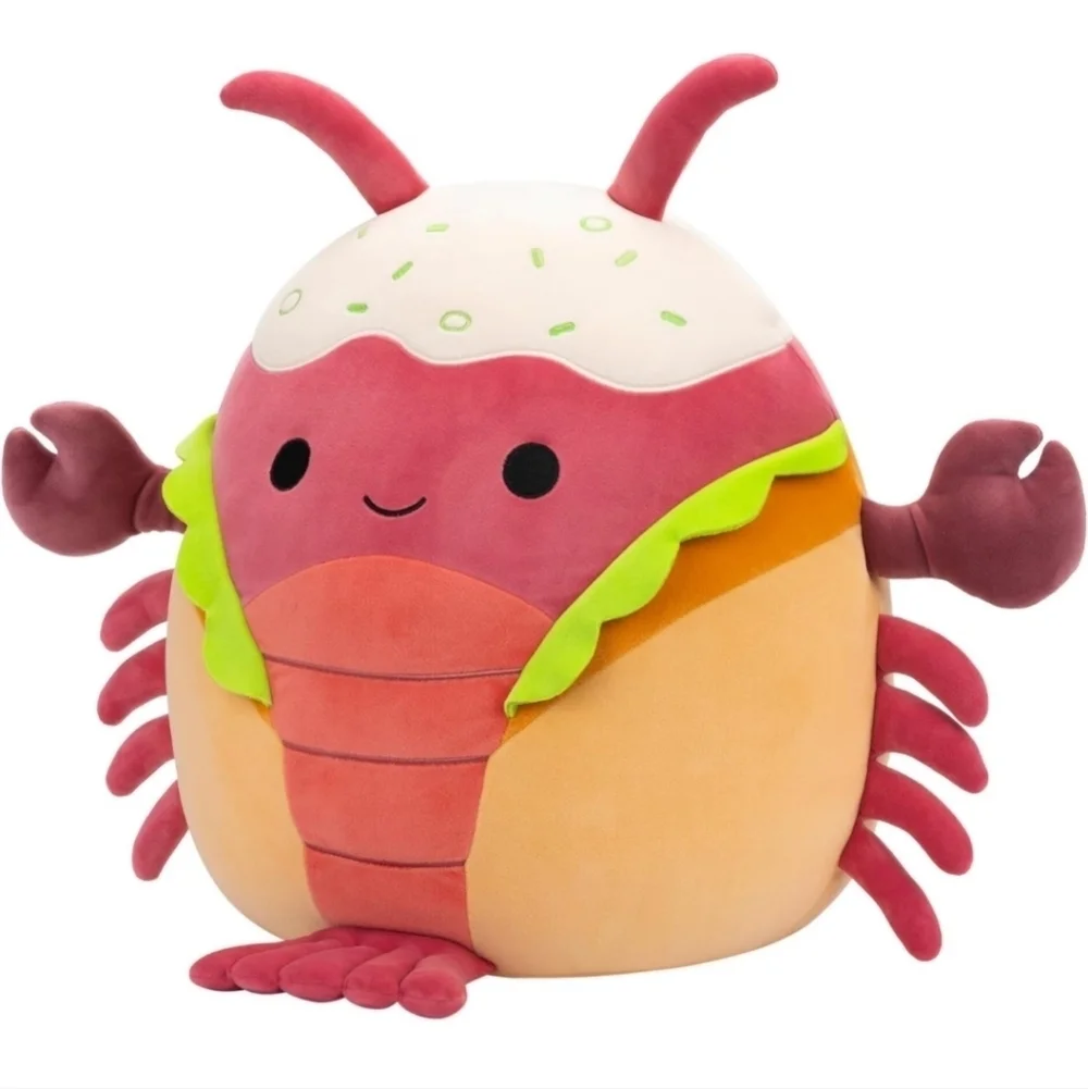 Adorable Pink and Orange Plush Toy Squishmallows Original 14-Inch Lorono Lobster